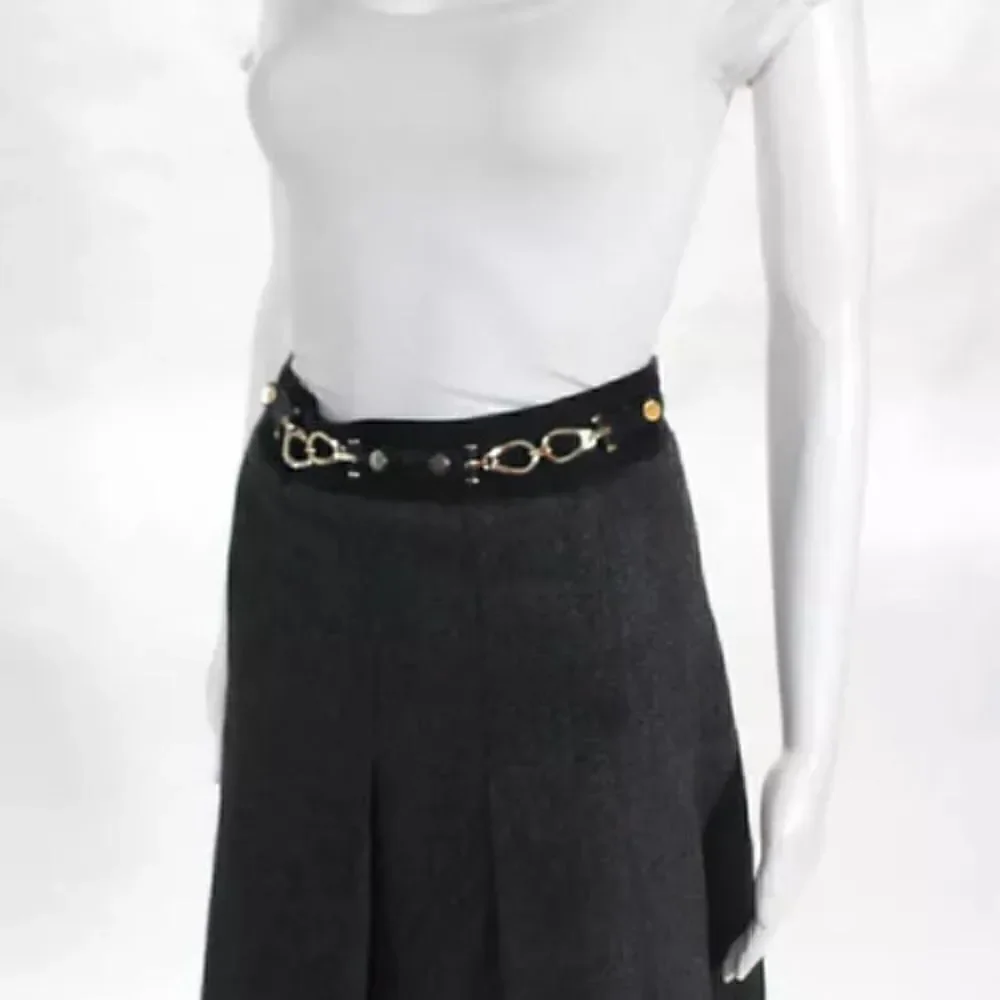 𝅺euc Etcetera pleated a line skirt belted sz 8